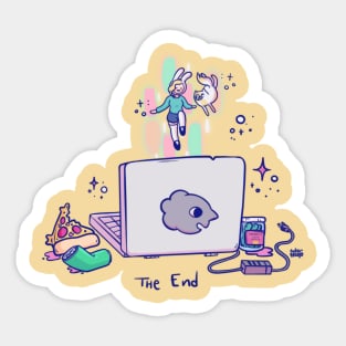 Fionna & Cake Fanart by Anshiehoop Sticker